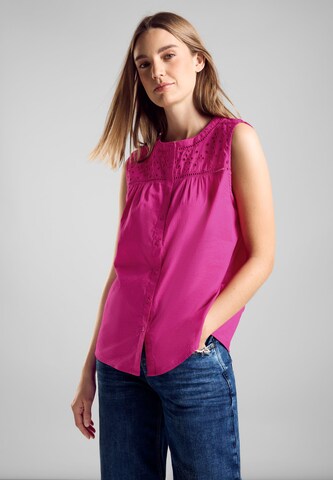 STREET ONE Bluse 'Sommer' in Pink: Vorderseite