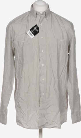 BOSS Black Button Up Shirt in L in Beige: front