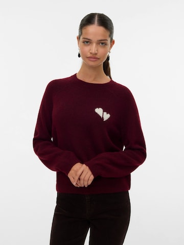 VERO MODA Pullover 'VMBam' i rød: forside
