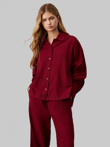 Camicia da notte di Calvin Klein Underwear in rosso: frontale