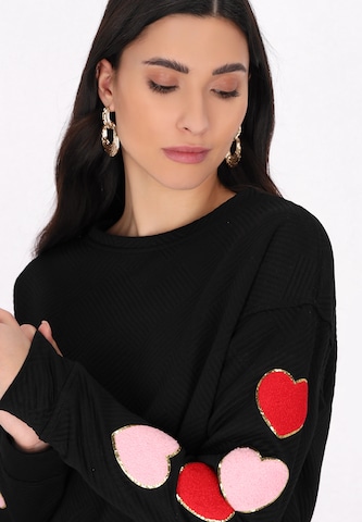 faina - Sweatshirt 'Home' em preto