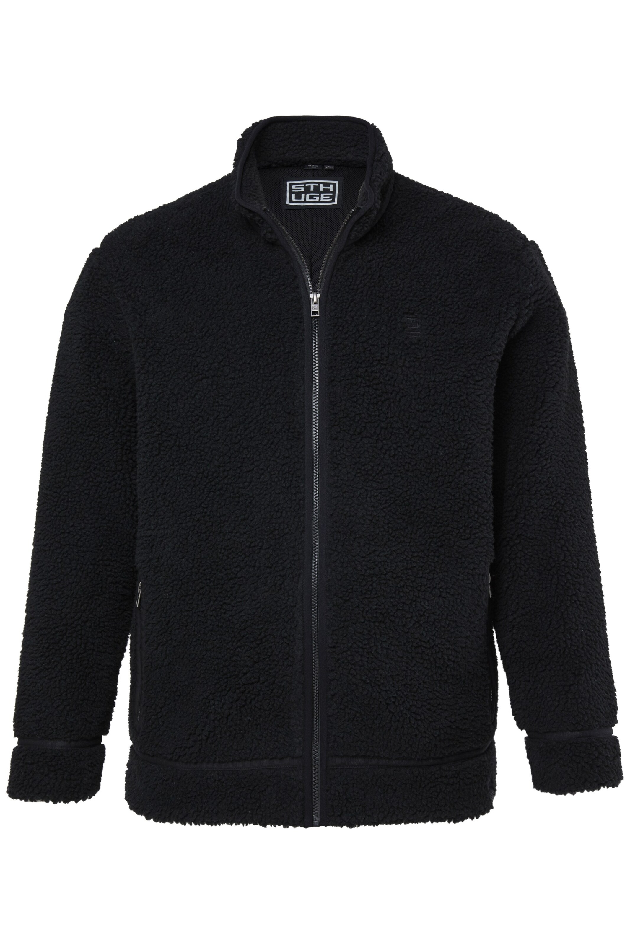 STHUGE Fleecejacke in Schwarz: Vorderseite