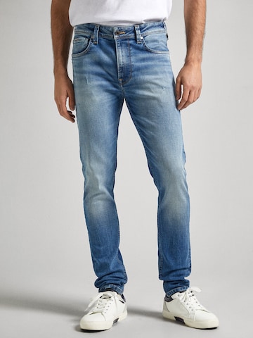 Skinny Jeans de la Pepe Jeans pe albastru: față