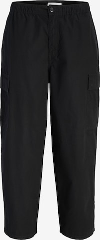 JACK & JONES - Barrel Pantalón cargo en negro: frente