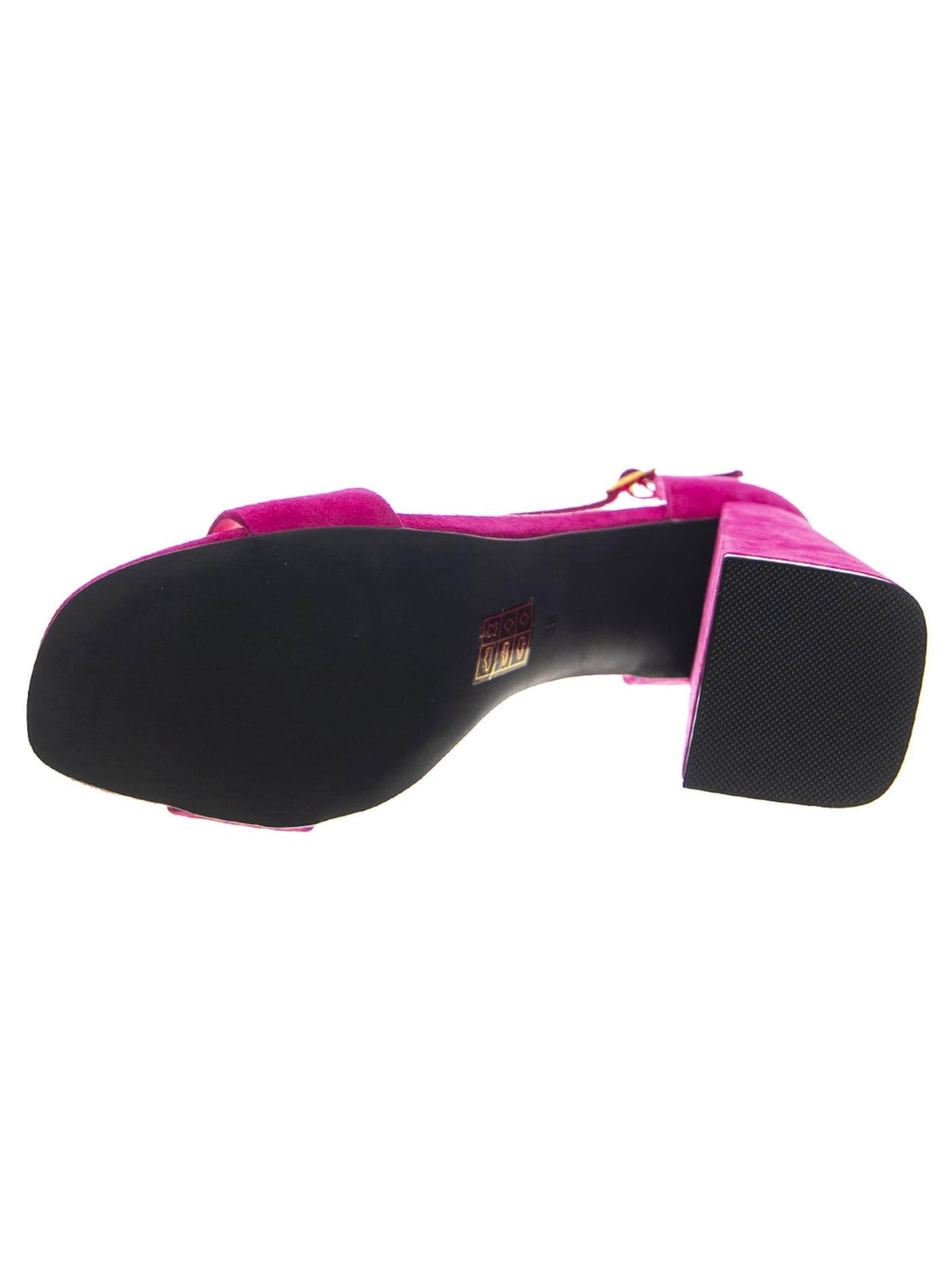 Jeffrey Campbell Sandały 'Pop-Star-B Fuchsia Gold Suede' w kolorze różowy