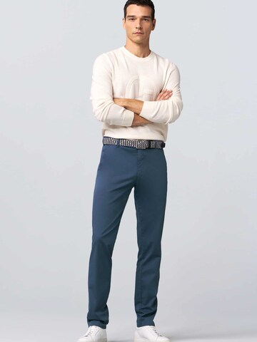 MEYER Slimfit Chinohose 'Tokyo' in Blau