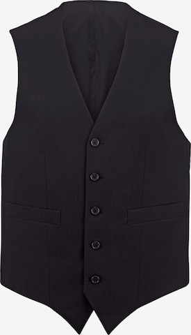 Men Plus Suit Vest in Black: front