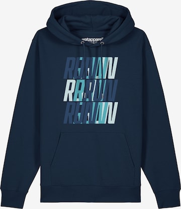 Sweat-shirt 'Run, Run, Run blue' Watapparel en bleu : devant
