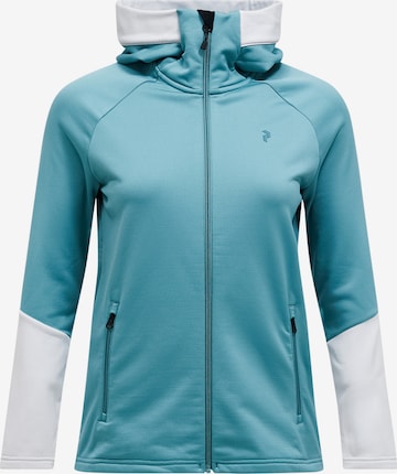 PEAK PERFORMANCE Fleecejacke W Rider Essentials Midlayer Zip Hood in Grün: Vorderseite