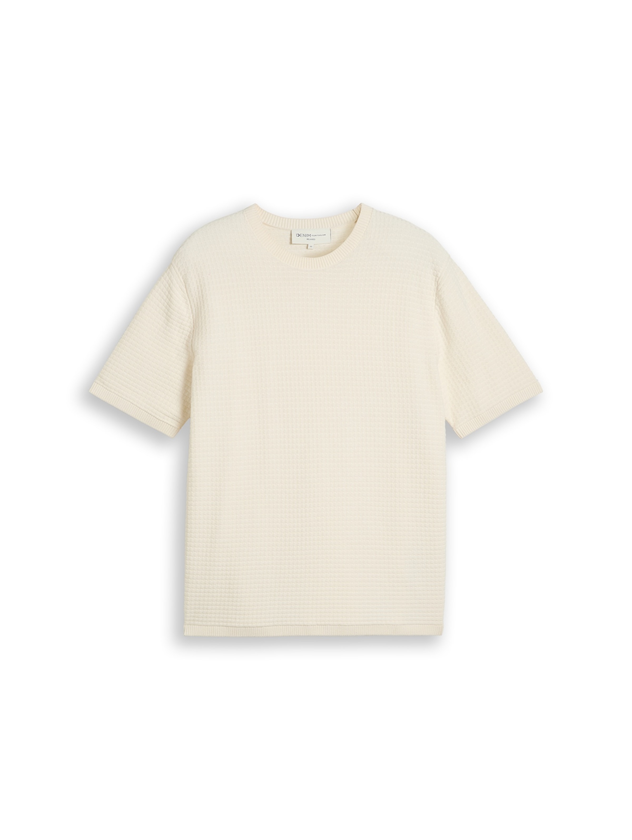 TOM TAILOR DENIM Pullover in Weiß: Vorderseite