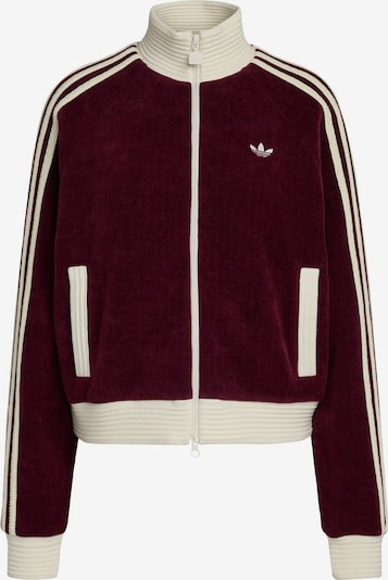 Kardiganas iš ADIDAS ORIGINALS, spalva – vyno raudona spalva / balta, Prekių apžvalga