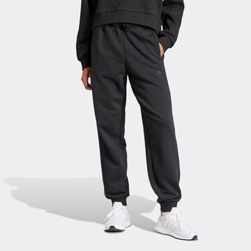 ADIDAS SPORTSWEAR Tapered Workout Pants in Black: front