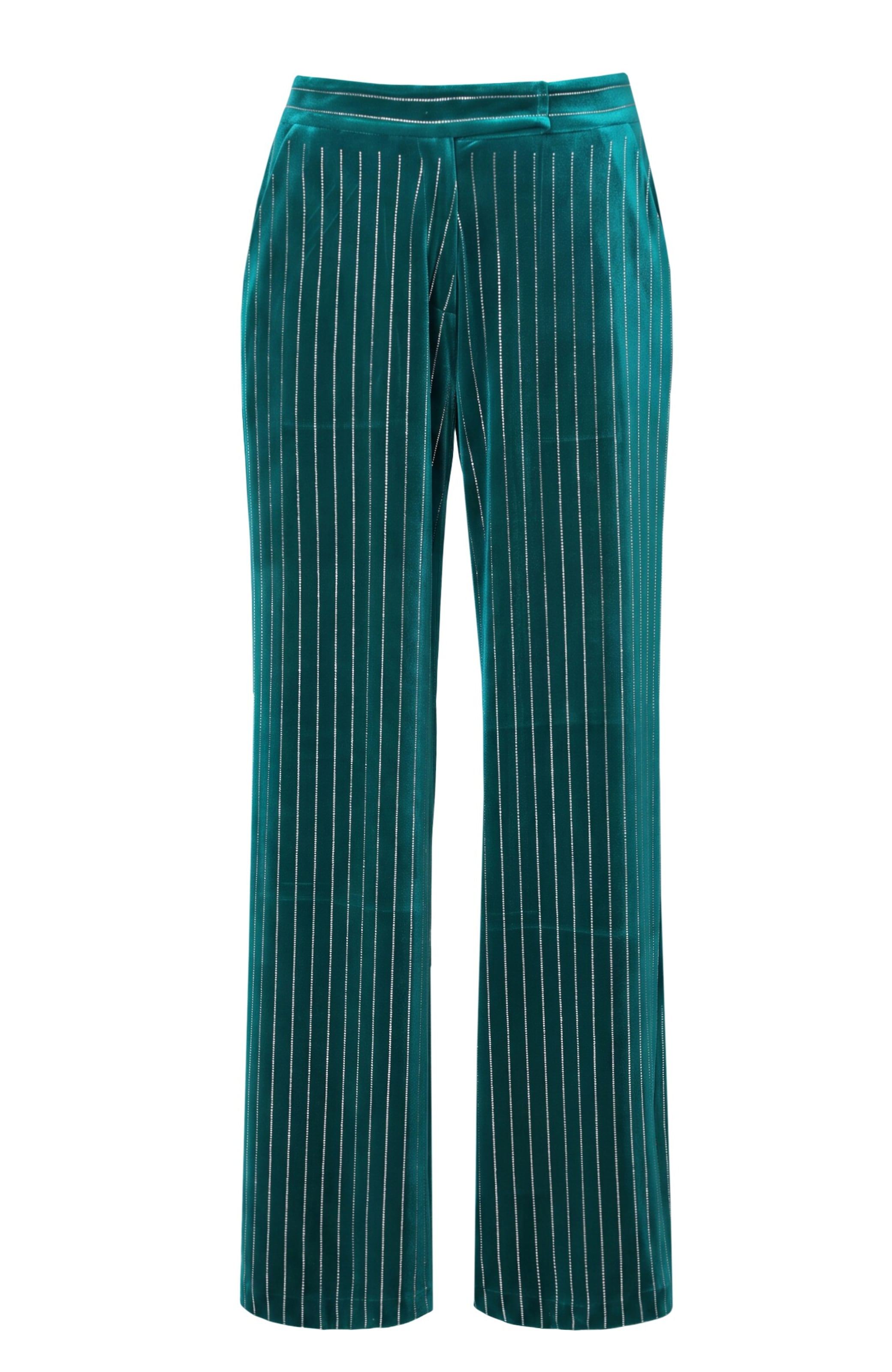 Ulla Popken Broek in Blauw: voorkant