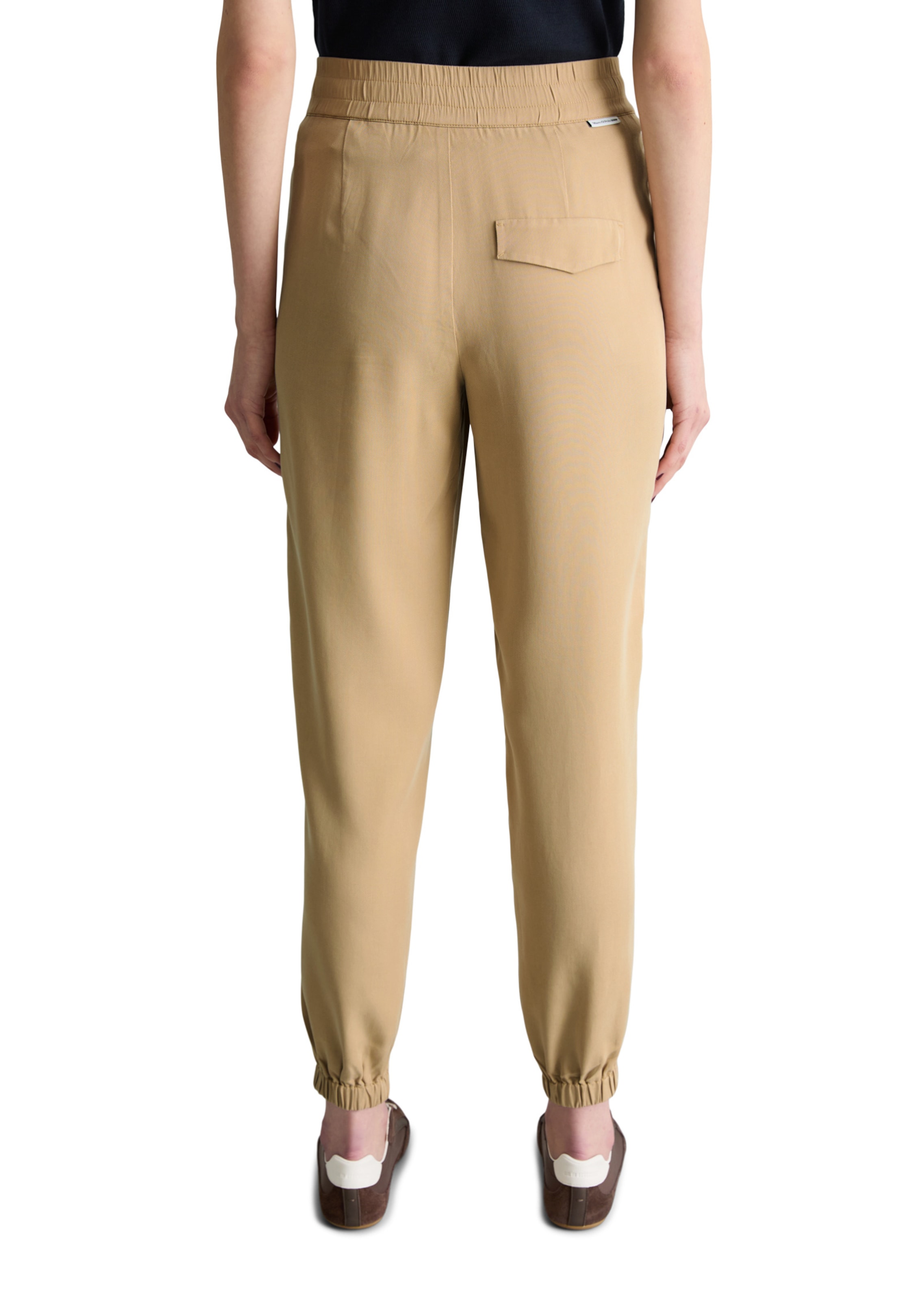 Marc O'Polo DENIM Tapered Bandplooibroek in Beige