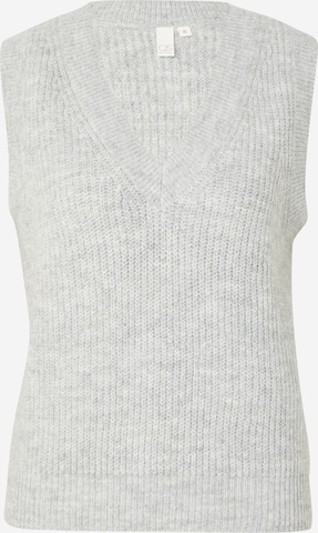 Pull-over QS en gris : devant