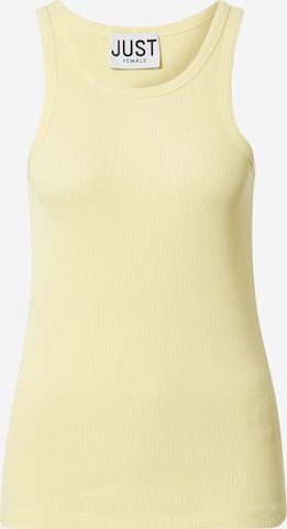 JUST FEMALE Top 'Rancho' in Yellow: front