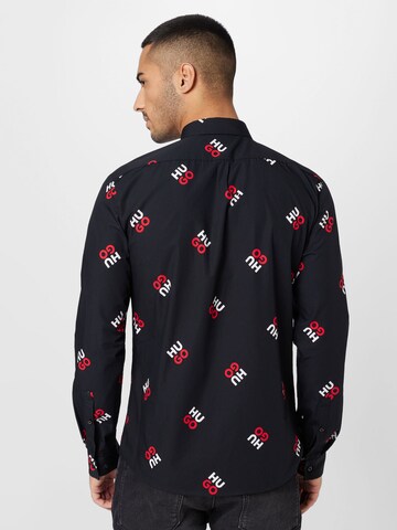 HUGO Regular fit Button Up Shirt 'Ero' in Black