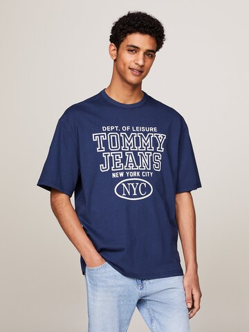 Tommy Jeans Shirt 'Prep Explorer' in Blauw: voorkant