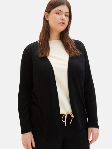 Tom Tailor Women + Knit Cardigan in Black