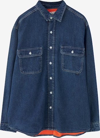 Coupe regular Chemise Pull&Bear en bleu : devant