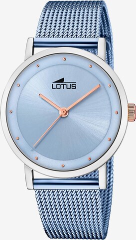 Lotus Analog Watch in Blue: front