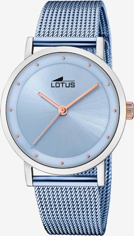 Lotus Analog Watch in Blue: front