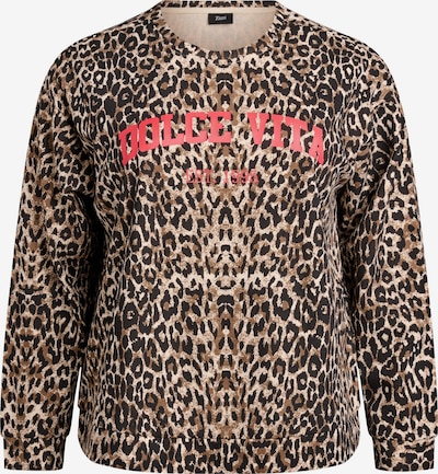 Megztinis be užsegimo 'JACKIE' iš Zizzi, spalva – ruda / raudona / juoda, Prekių apžvalga