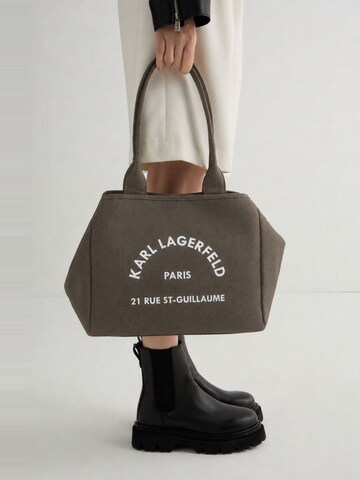 Karl Lagerfeld Nakupovalna torba 'Karl Lagerfeld Cabas Convertible Coton Taupe' | rjava barva