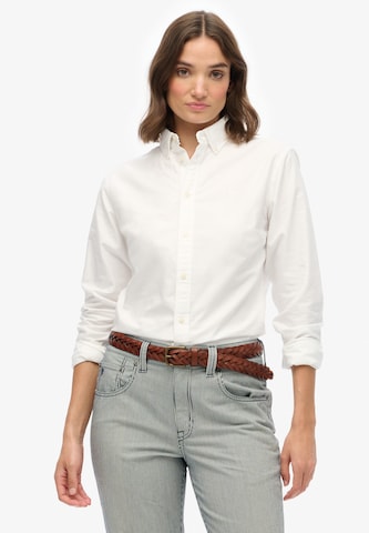 Superdry Blouse 'Oxford' in Wit: voorkant