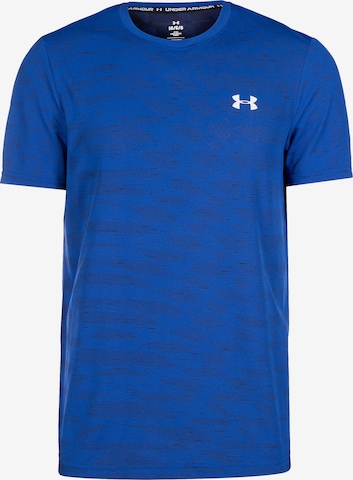 UNDER ARMOUR Functioneel shirt 'Novelty' in Blauw: voorkant