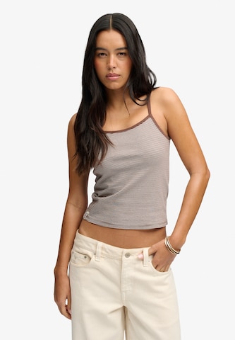 Superdry & Co Top 'Athletic Essentials' in Braun: Vorderseite
