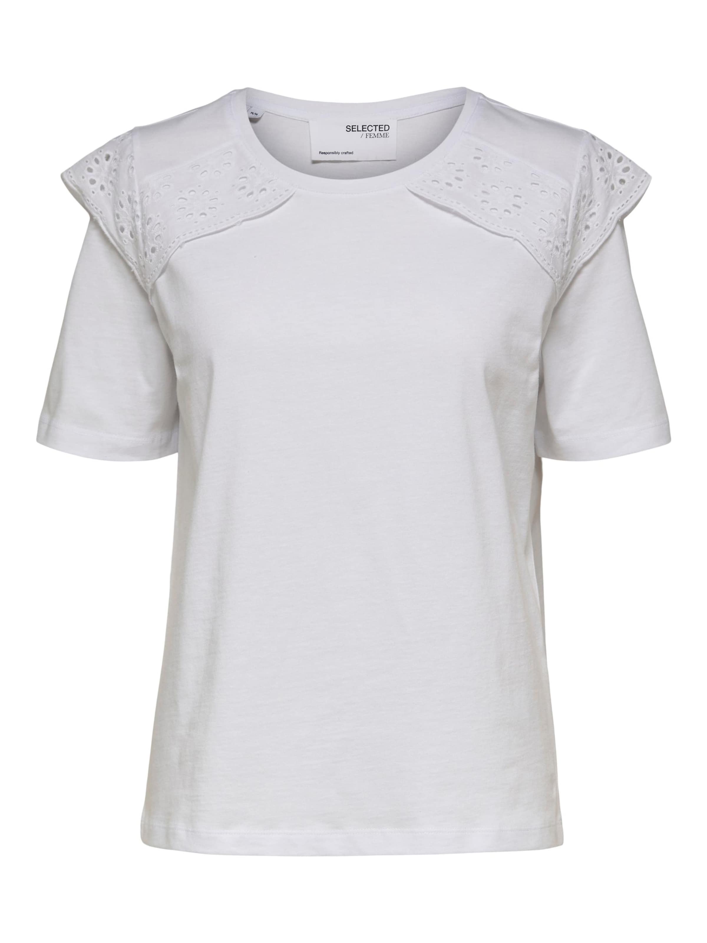 Frauen Shirts & Tops SELECTED FEMME T-Shirt 'OLIVIA' in Weiß - YN45844