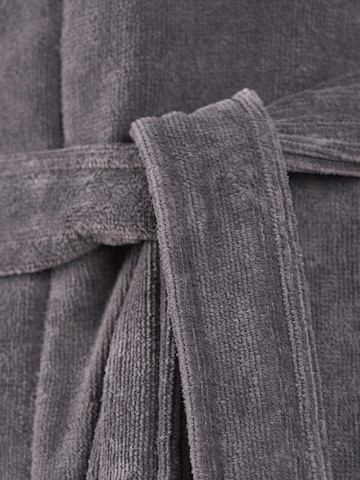 BOSS Home Long Bathrobe 'PLAIN' in Grey