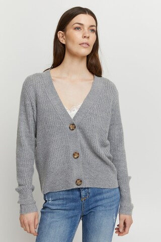 b.young Knit Cardigan 'BYNORA' in Grey: front