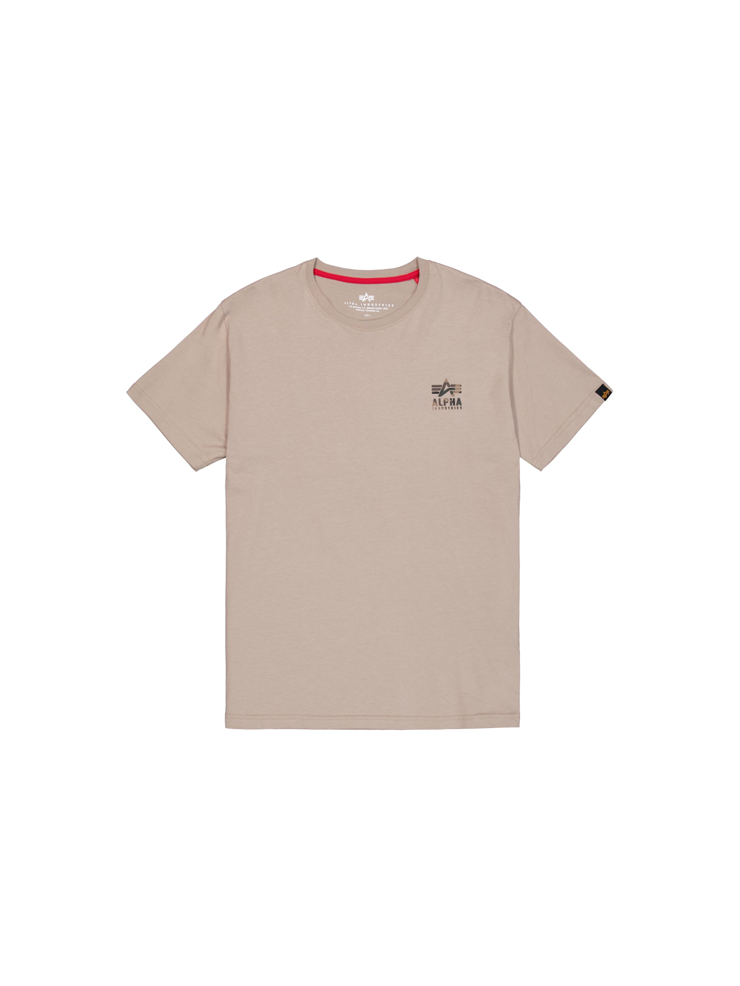 ALPHA INDUSTRIES Μπλουζάκι σε μπεζ: μπροστά