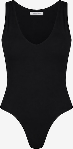 SASSYCLASSY Shirt Bodysuit in Black: front