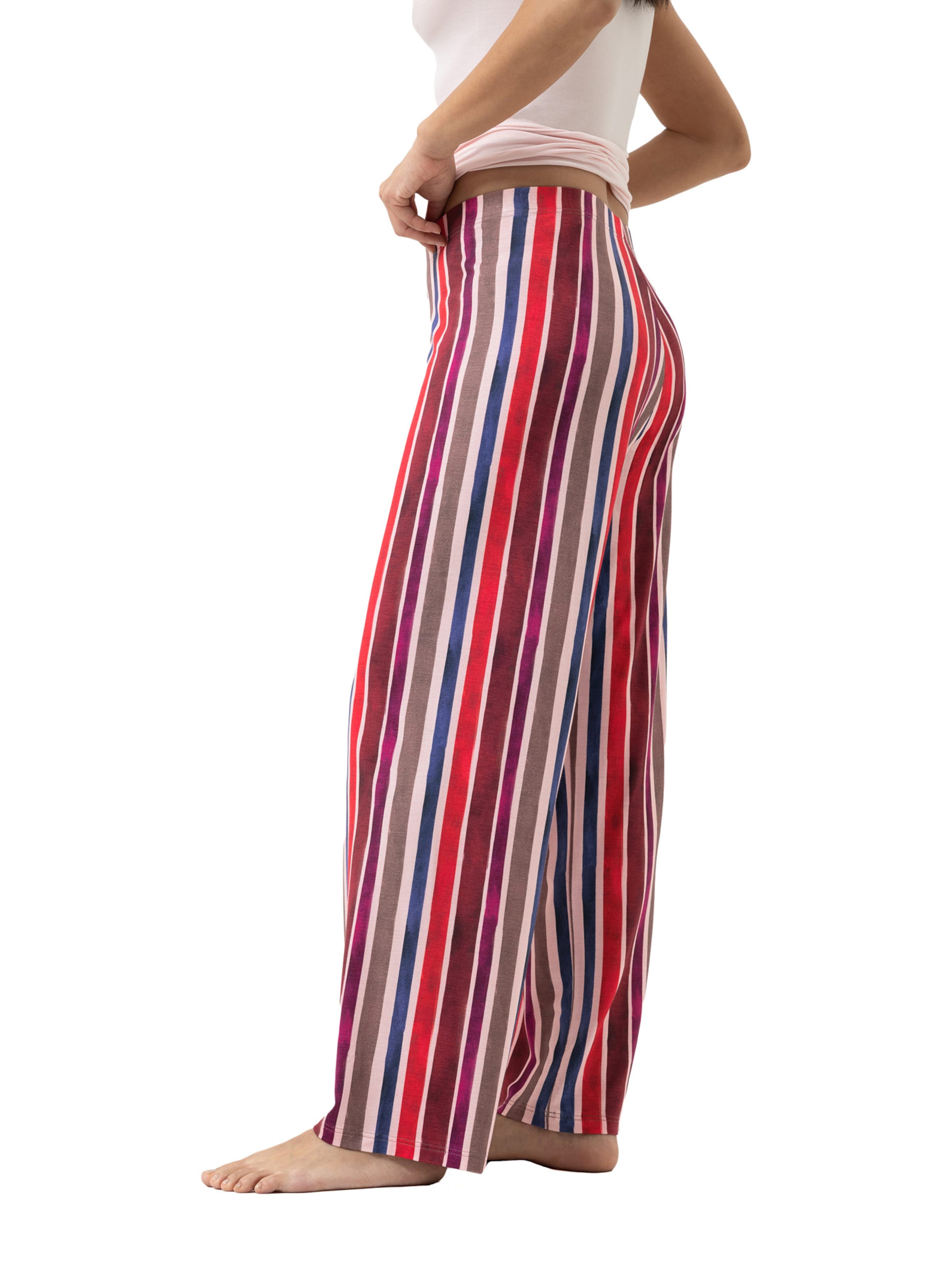 Mey Pyjamabroek 'Watercolor Stripes' in Gemengde kleuren