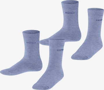 ESPRIT Socken 'Foot Logo 2-Pack' in Blau: Vorderseite
