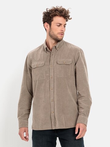 CAMEL ACTIVE Regular fit Button Up Shirt in Beige: front