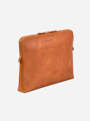 NEGOTIA Leather Laptop Bag 'Carry All 14''' in Brown