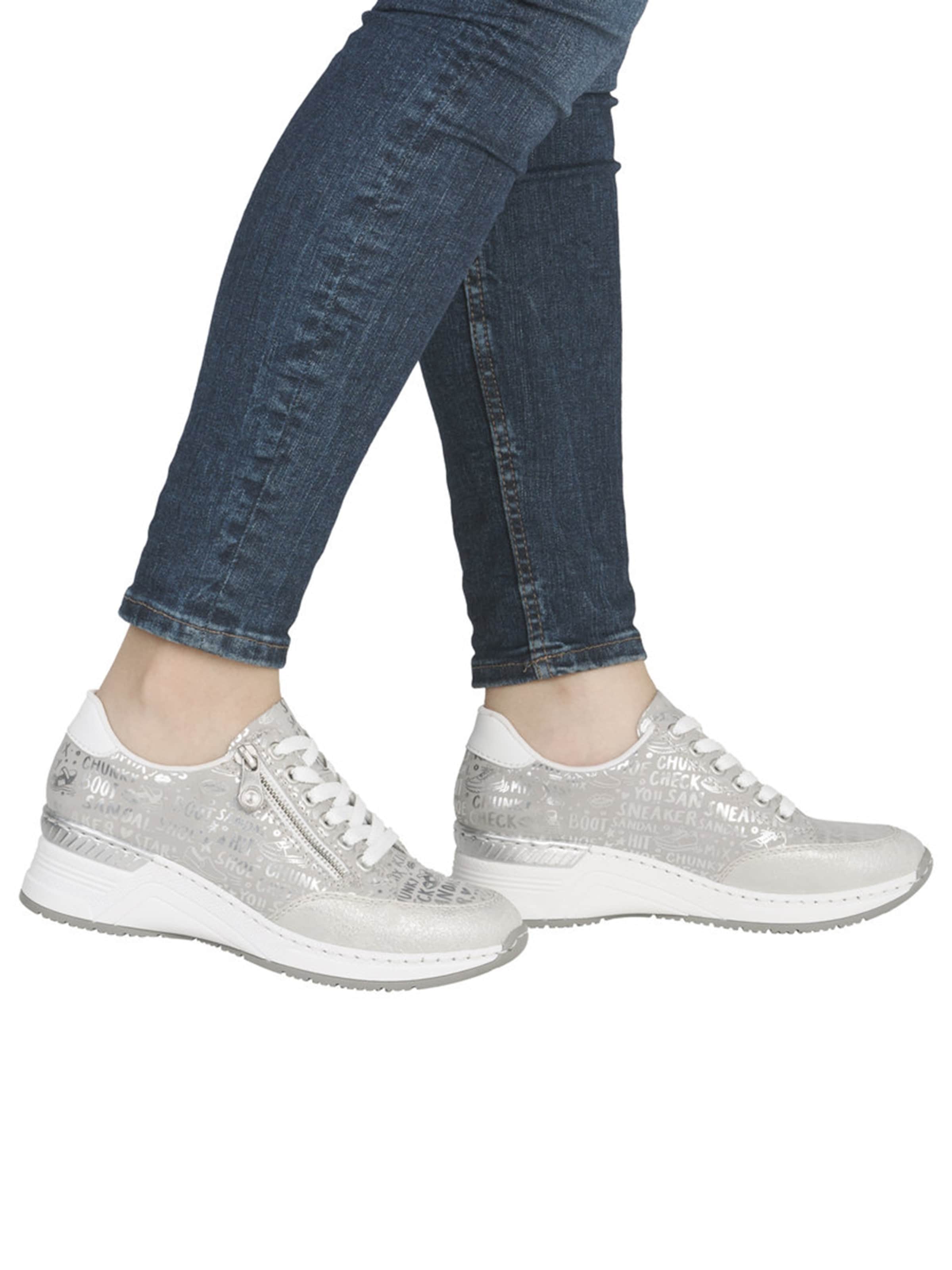 Rieker Σνίκερ χαμηλό σε ασημί: μπροστά