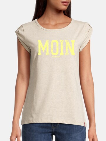 salzhaut T-Shirt 'BIIKE - MOIN' in Grau