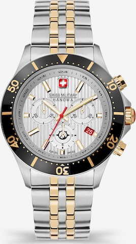 SWISS MILITARY HANOWA Analog Watch 'FLAGSHIP X CHRONO' in Silver: front