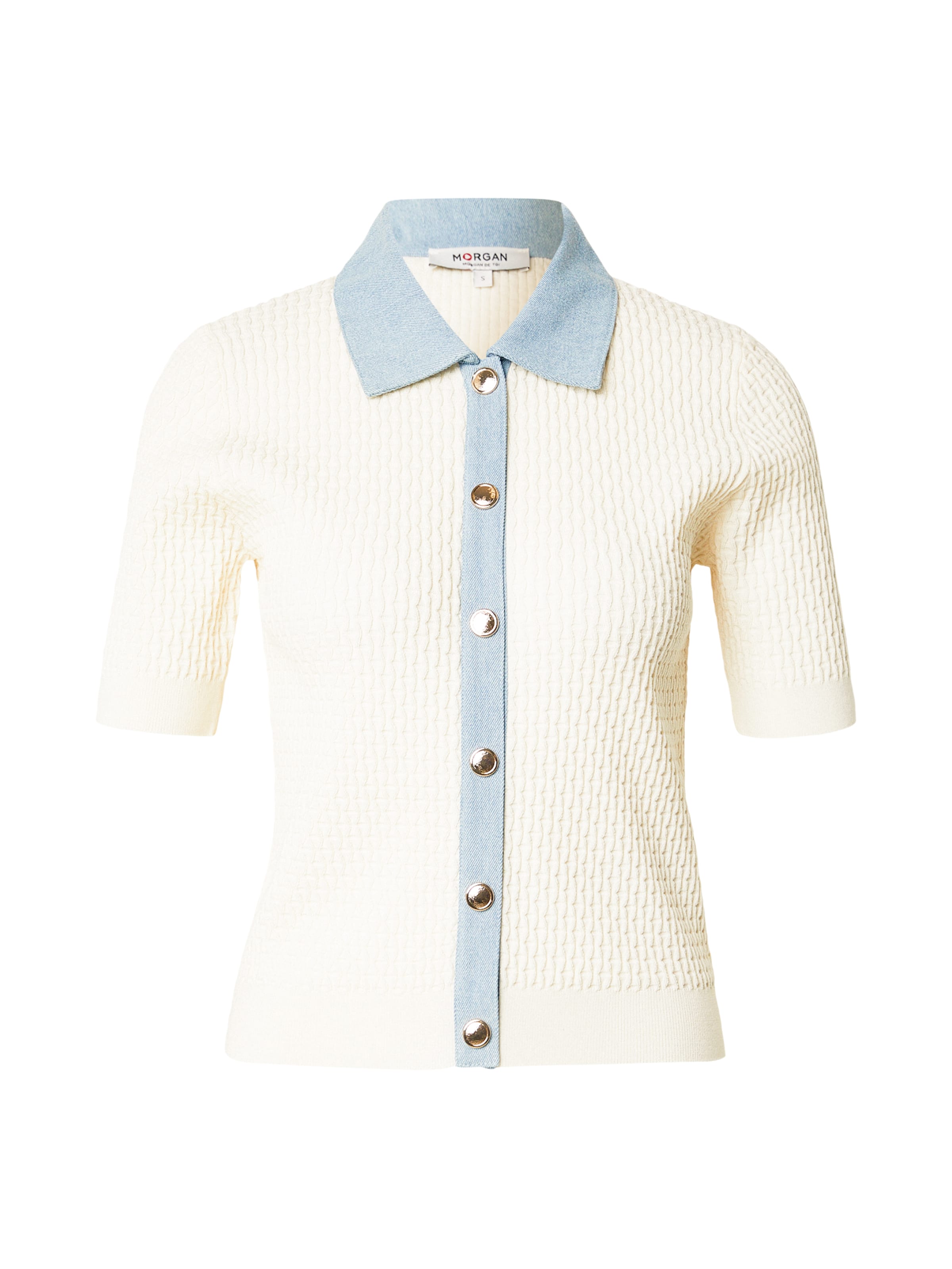 Morgan Πλεκτή ζακέτα σε μπεζ: μπροστά