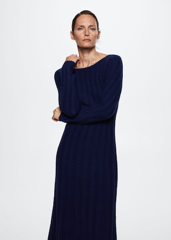 MANGO Knitted dress 'Berni' in Blue