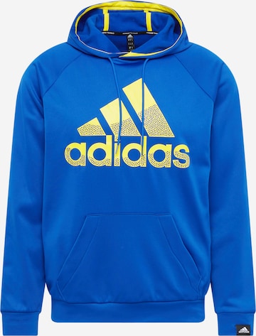 ADIDAS SPORTSWEAR - Sweatshirt de desporto 'Aeroready Game And Go Big Logo' em azul: frente