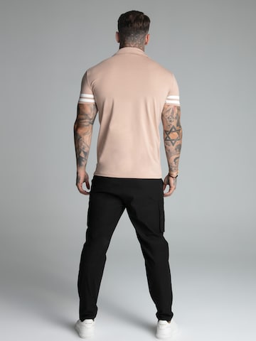 T-Shirt 'Revere' SikSilk en beige