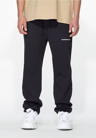 MJ Gonzales Tapered Pants 'Heavy' in Black: front
