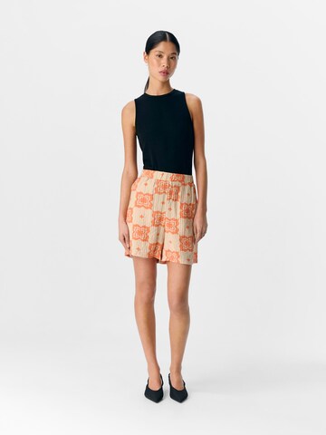 OBJECT Loose fit Trousers 'OBJella' in Beige