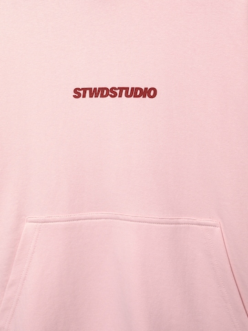 Sweat-shirt 'STWD STUDIO' Pull&Bear en rose